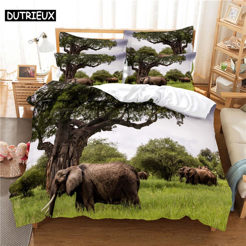 

Комплект постельного белья с изображением животных, комплект пододеяльников, постельное белье с 3D-принтом, комплект постельного белья размера «queen size», модный дизайн EU single(135x200cm)&set