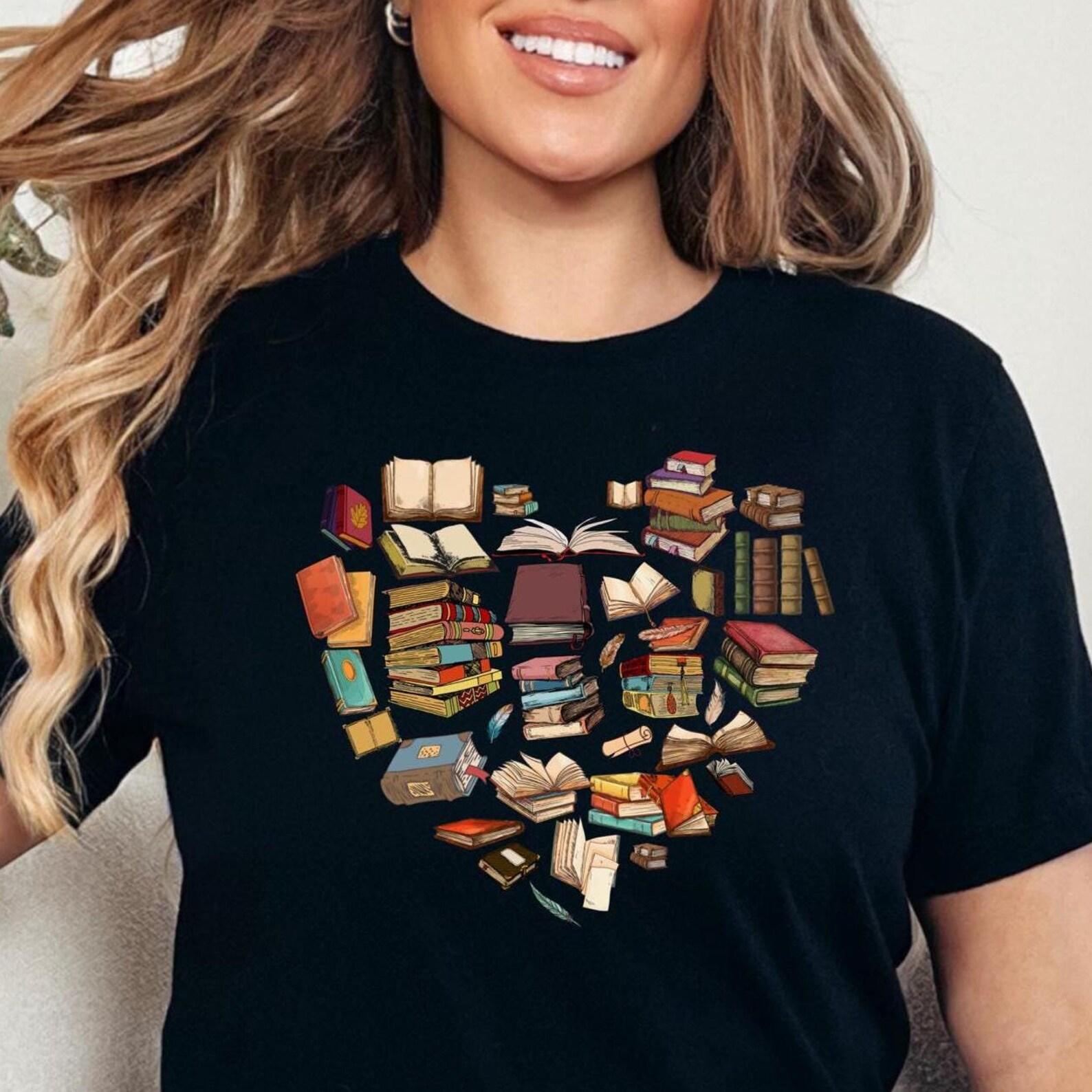 Books Shirt, Gift for Book Lover, Bookworm, Book T-Shirt, Gift for Her, Reading Shirt Woman, Bookworm, Bookworm Gift Idea S