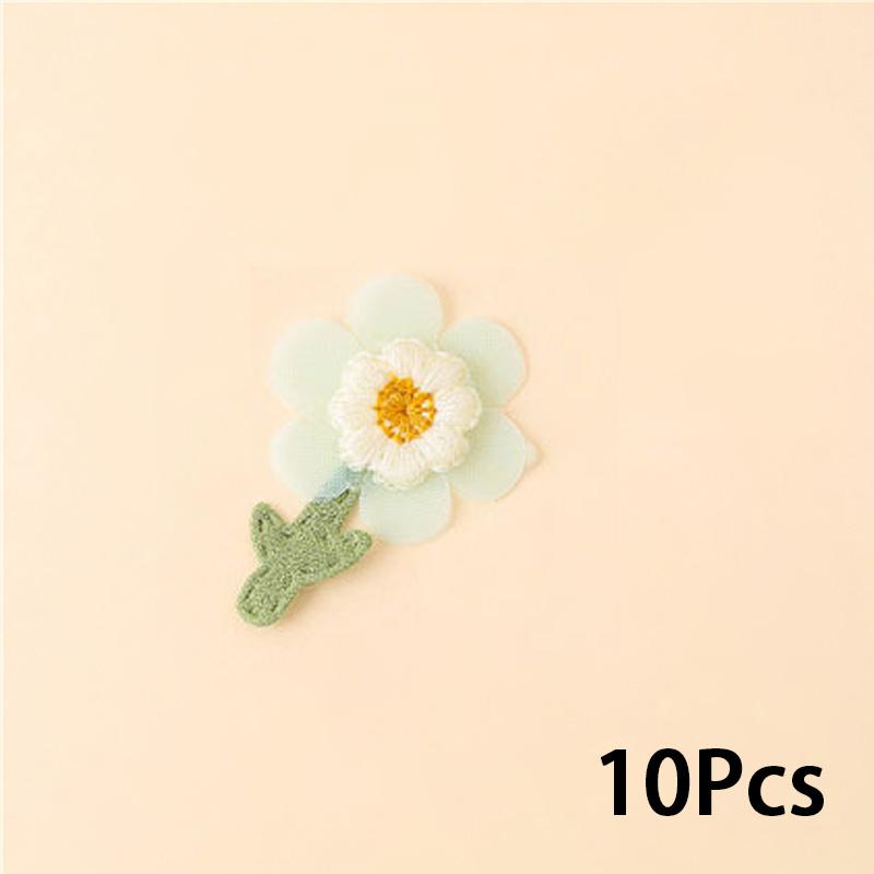 10Pcs Sewing Supplies Embroidery DIY Sewing Applique Small Daisies Flower Patch Yarn Flowers