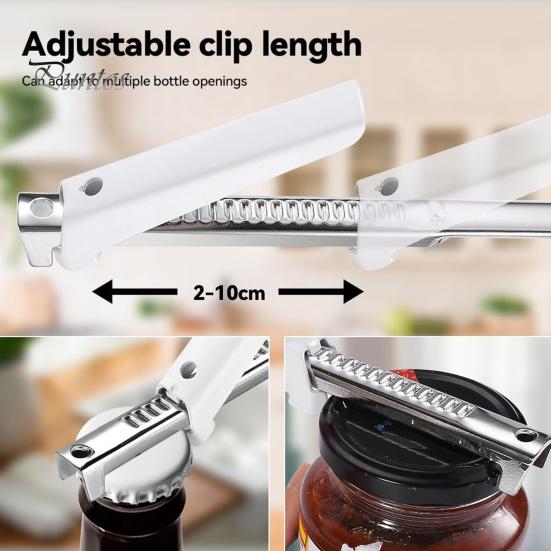 

2 шт., легкий консервный нож для пожилых людей, регулируемый открывалка для гаек из нержавеющей стали, нескользящий резиновый чехол для шестеренок, легко хранить, открывалка для бутылок для слабых рук 2pcs чёрный