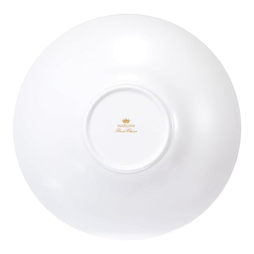 NARUMI Waltz Plate, 22cm, White, Simple Design, Perfect for Pasta or Curry, Deep, Microwave-Safe, Dishwasher-Safe, 52215-5980