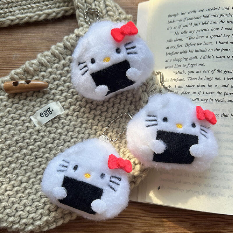 Hello Kitty Triangle Kimbap Onigiri Rice Ball Doll Keychain