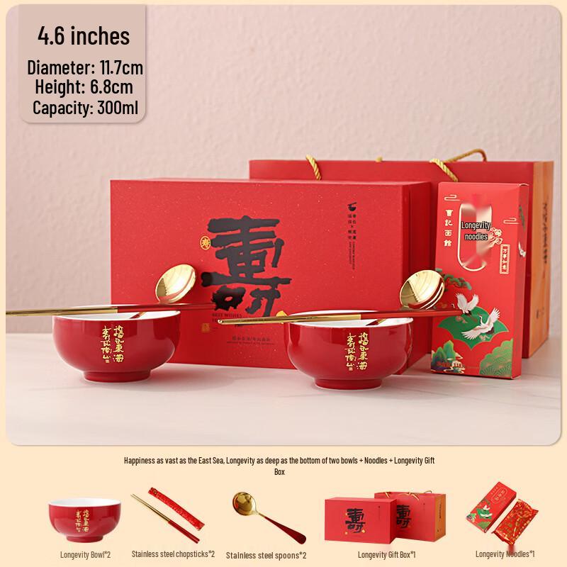 Ru Han Ceramic Longevity Peach Gift Set