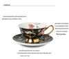 European Style Bone China Coffee Cup Set with Retro Saucer