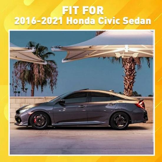 For 2016- Honda Civic Sedan Chrome Delete Blackout Window Trim matte Black