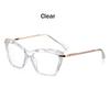 Be Equipped with Myopia Glasses Women's Eyeglass Frame Faceted Crystal Eyeglasses Cat Eye Glasses Frame Square Glasses Frame