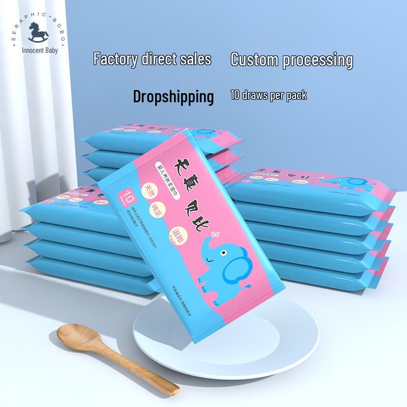 Детские салфетки для рук и рта, 80 штук: Очень большие, толстые, одноразовые чистящие влажные салфетки