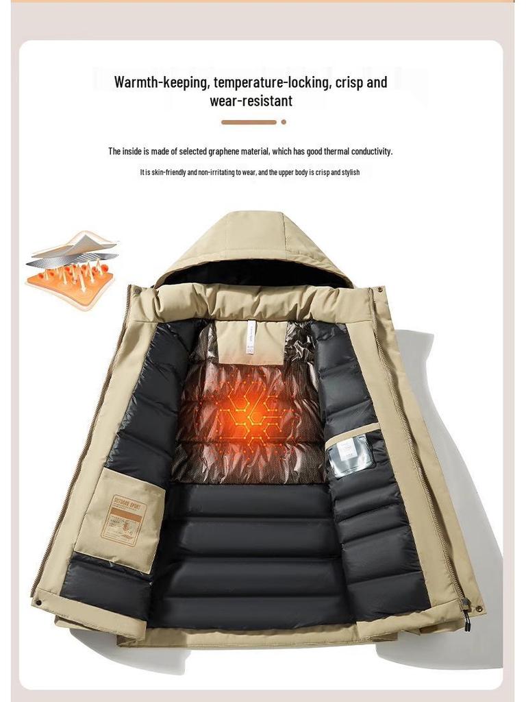 Camel HJCAMEL Windproof Waterproof Couples Cotton Windbreaker Jacket for Autumn & Winter Mountaineering