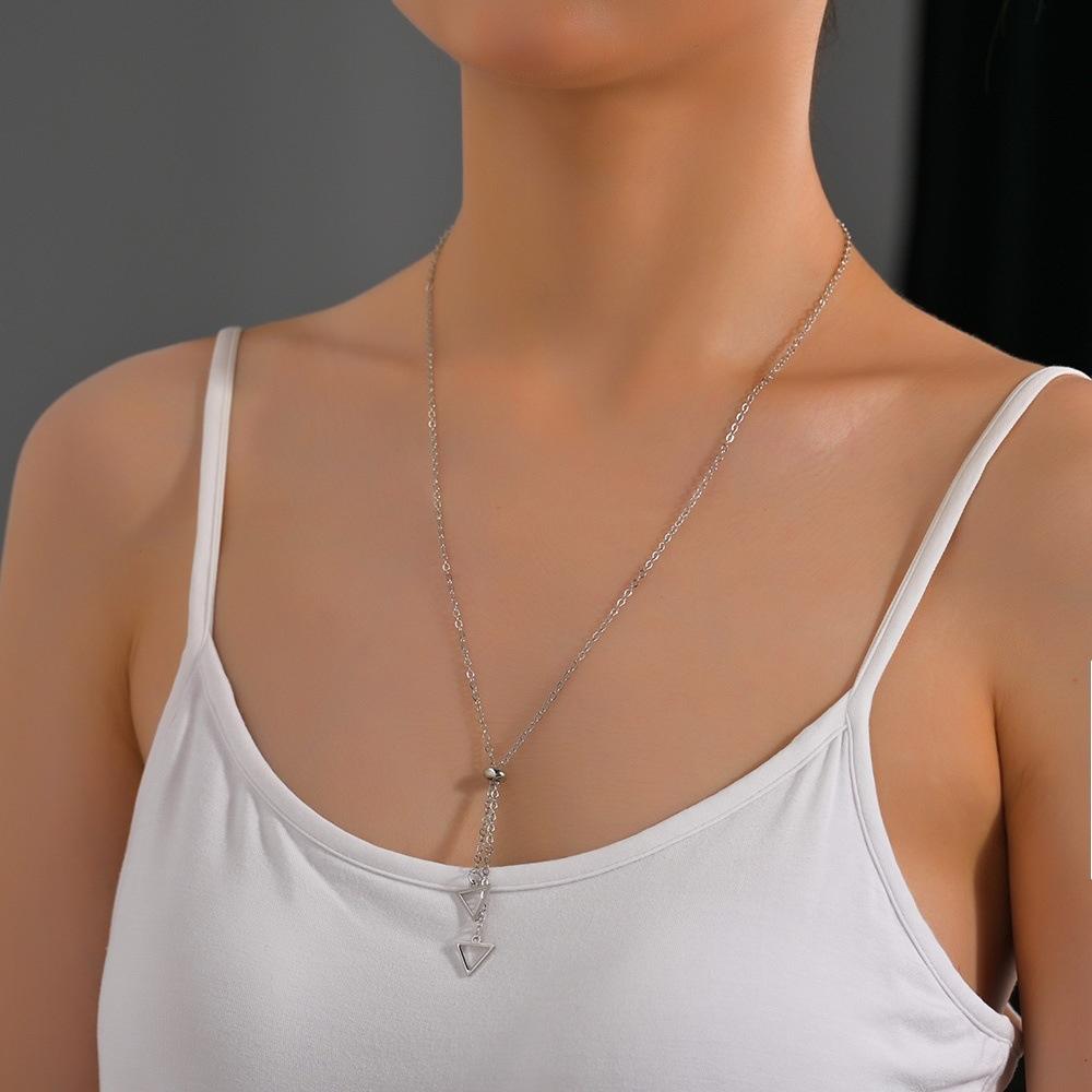Wind Pearl Pendant Alloy Y Adjustable Necklace Suitable For Ladies Girls Commuter Vacation Party Party
