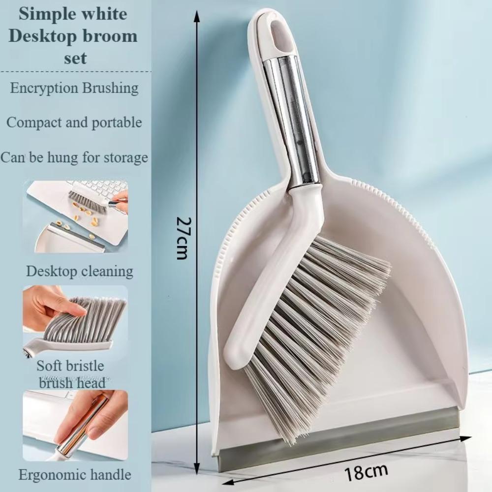 Useful Durable Desktop Broom Set Plastic Small Shovel Brushes Wear Resistant Broom Dustpan Computer Keyboard
