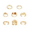 Geometric Fashion Retro Ring Irregular Ring Set for Women