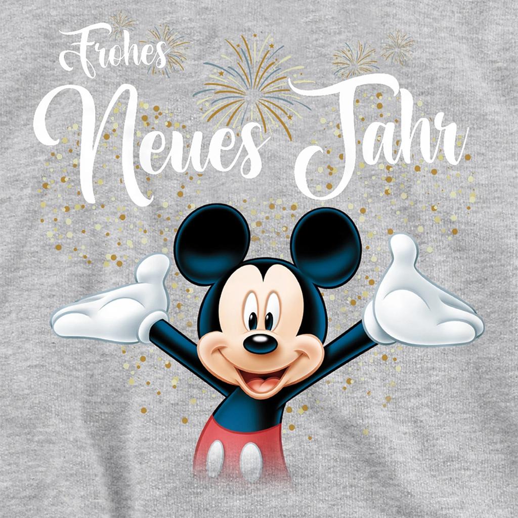 Disney Childrens/Kids German Mickey Mouse Firework Heather New Year Hoodie