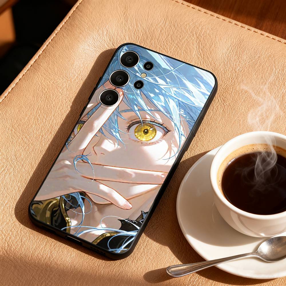 Rimuru Tempest T-Tensei Phone Case For Samsung S26,S25,24,23,22,30,21,10,9,Ultra,Plus,Lite,Black Soft Case