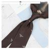 Maillard Style 8CM Retro Beige Coffee Champagne Tie - Korean Casual and Formal Fashion for Men