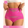 Ladies, High Waist, Seamless, Hip Lifting, Abdominal Compression, Underwear, Breathable, Ice Silk Mesh, High Elasticity, Shaping Waistband
