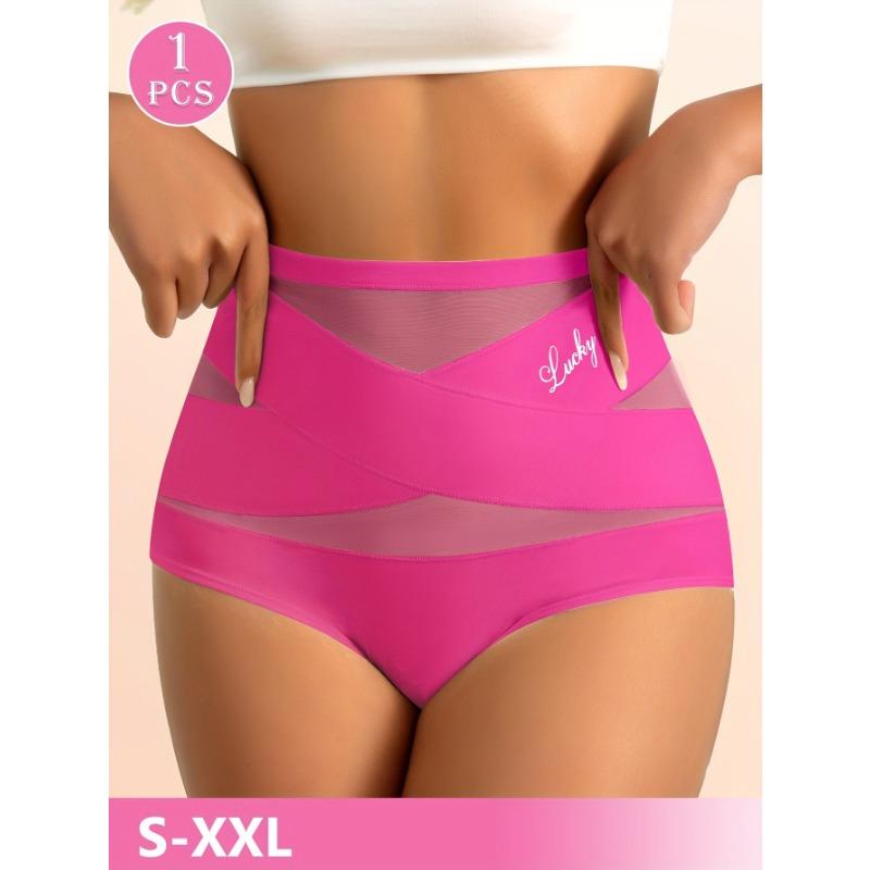 

Ladies, High Waist, Seamless, Hip Lifting, Abdominal Compression, Underwear, Breathable, Ice Silk Mesh, High Elasticity, Shaping Waistband S світло-фіолетового кольору