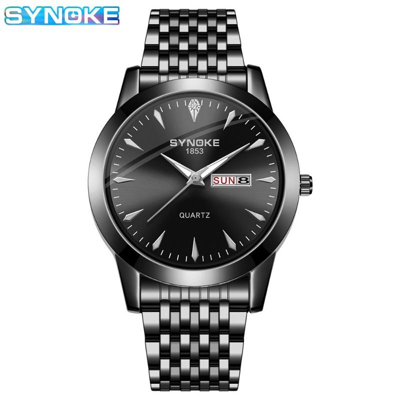 New Top Brand Fashion Classic Steel Band Watch Men's Non-mechanical Business Double Calendar Casual Fashion Watch