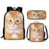 Classico Novità Fresco Animale Tigre Fiore Stampa 3D 3pz/Set alunno Zaini Scolastici Zaino Daypack per Laptop Zaino Borsa Pranzo Astuccio