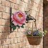 Iron Art Wall Mounted Hanger Colorful Bird Cage Rack Multi-functional Plant Hanging Bracket  Indoor