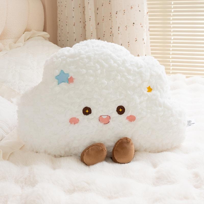Minimalist style star pillow, cute sun cloud plush toy, bedside waist pillow, sleeping doll