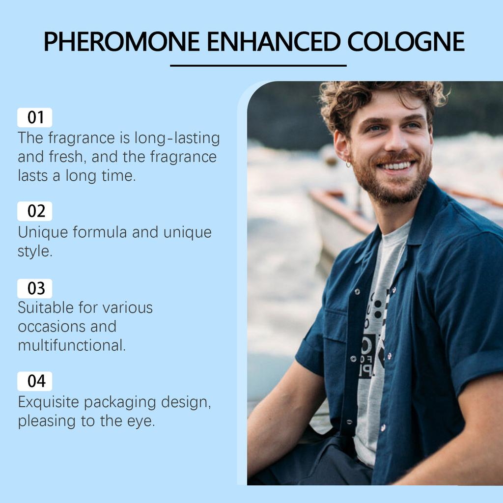 Roxelis Pheromone Enhanced Cologne for Men, Sandalwood & Freesia, 50ml