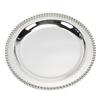 European Style Round Dessert Plate Metal Decorative Serving Tray Afternoon Tea Cake Fruit Tray Rustproof Elegant Snack
