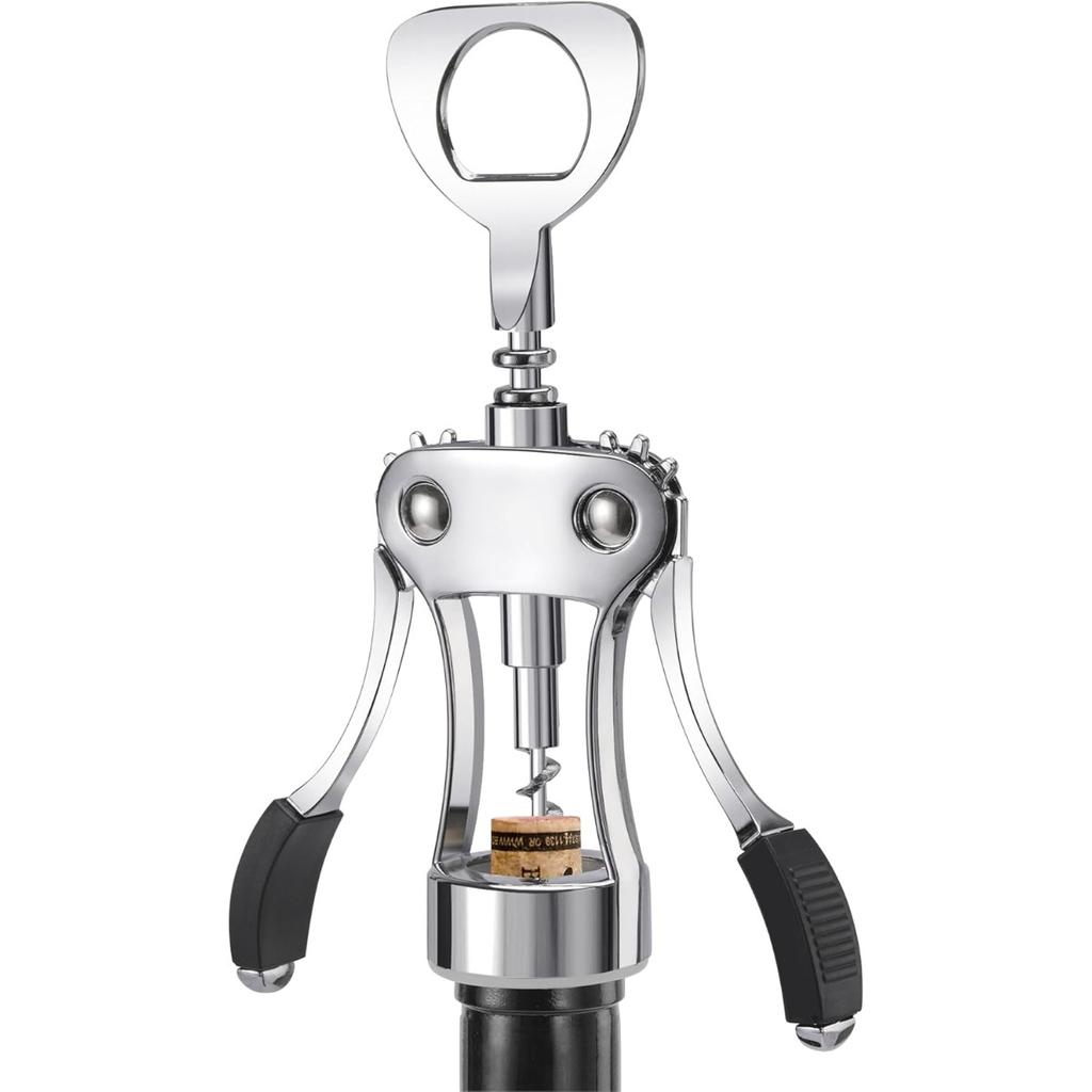 Wine Opener Premium Multifunctional Wing Corkscrew Wine Bottle Opener Suitable for Kitchens Restaurants Bars and Waiters.