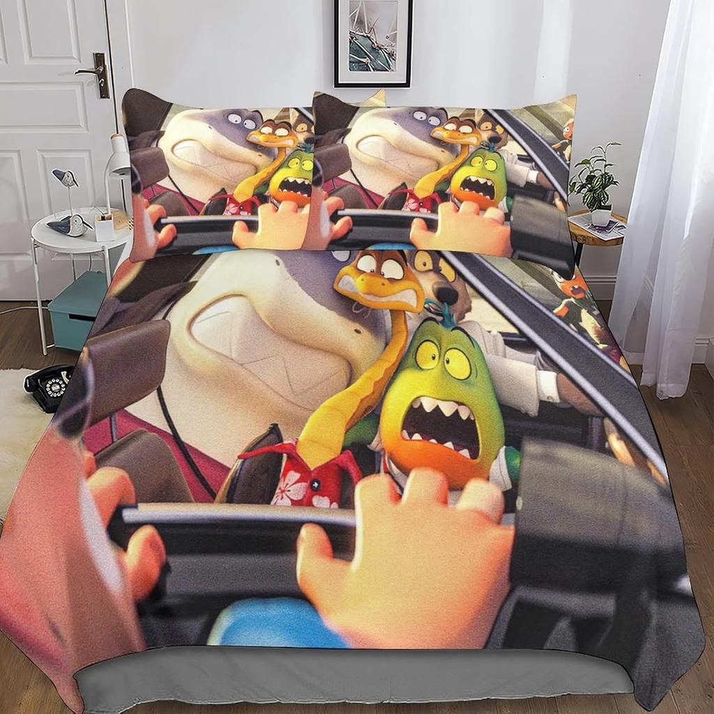 The Bad Guys Bedding Set Exquisite Bed Supplies Set Cartoon Animal Duvet Cover Bed Comforter Set Bedding Set Birthday Gifts