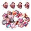 10pcs/lot Red Flower Animal Pattern Glass Cabochon Heart Shape Cabochon For DIY Jewelry Making Bracelets Pendant Ring Supplies