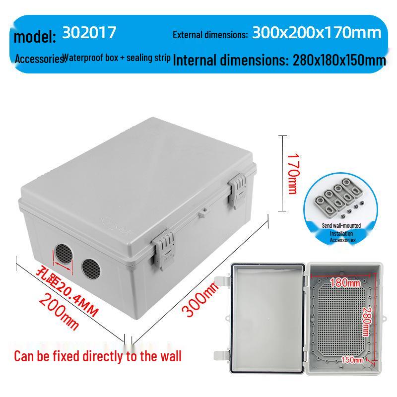 Zamykana wodoodporna skrzynka gniazdkowa zewnętrzna z osłoną przeciwdeszczową