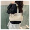 Xeie Thuk Tote Bag Women PU Woven Texture Handheld Shoulder Daily Commute