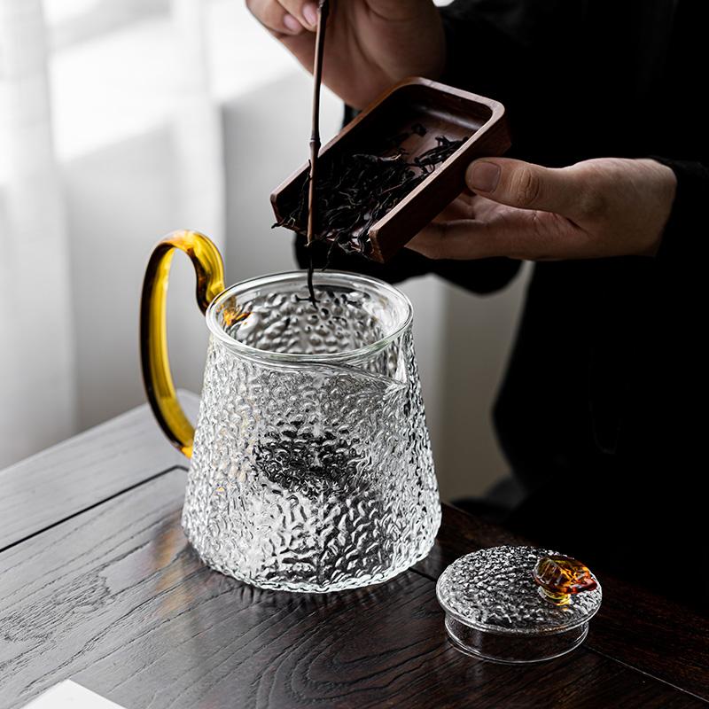 Large Capacity Hammered Glass Teapot Teapot Tea Separator Filter Flower Teapot Cooking Tea Pot Home Kung Fu Tea Set