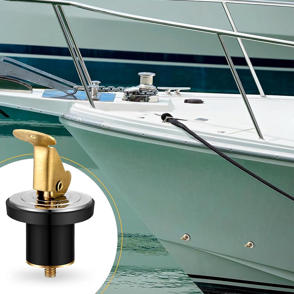 3Pcs 5/8 Inch Brass Drain Plug For Boat Yacht Kayak