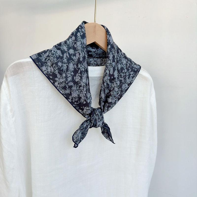 65*65cm Small Square Scarf Neck Protection Versatile Women Soft Hair Scarf Square Handkerchief Ladies Foulard Hijab