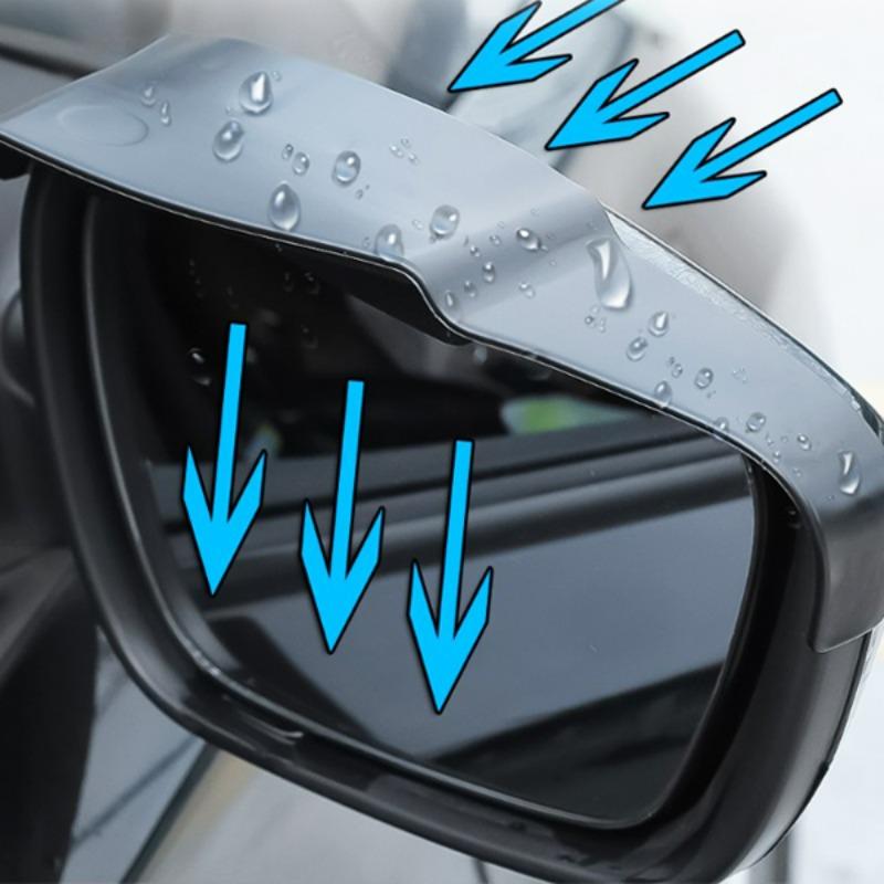 Car Rearview Mirror Rain Eyebrow Air Dry Blowing Style Car Rearview Mirror Snow Guard Sun Visor Shade Protector Rainproof Blade