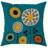 Retro Abstract Floral Pillow Covers Orange Blue Green Cushion Covers Zippered Decorative For Living Room Bedroom Sofa Home Decor