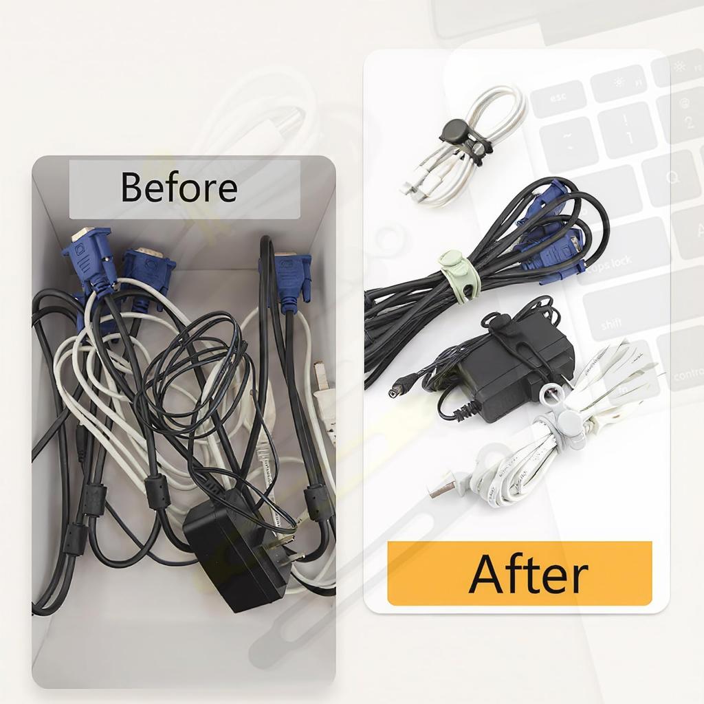 Data Cable Organizer, 2026 NEW Elastic Silicone Cable Ties, Reusable Cable Ties Wire Management Organizer, Multi-Purpose Cord Organizers for Bundling