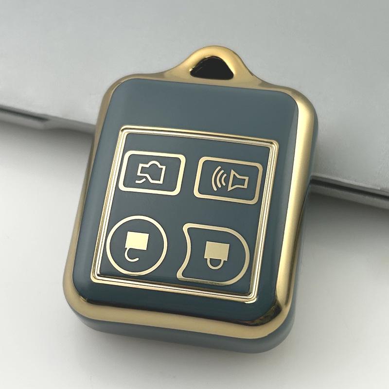 Gold Edge Car Key Case for Ford Lincoln Mercury (3/4 Button)