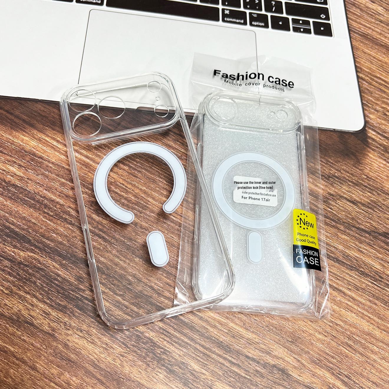 Apple Air Fine Hole Magnetic Phone Case for 13Mini, 15Pro Max, 16Pro, 17Air - Full Coverage 13