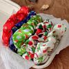12Pcs Christmas Style Hair Ties Santa Claus Print Satin Scrunchies for Women Girls Trendy Xmas Festiva  Party Hair Accessories