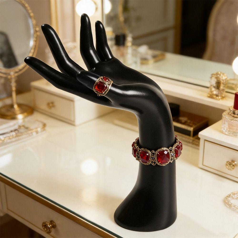 Elegant 29cm Mannequin Hand PVC Realistic Ring Display Stand 3 Color Jewelry Display Stand