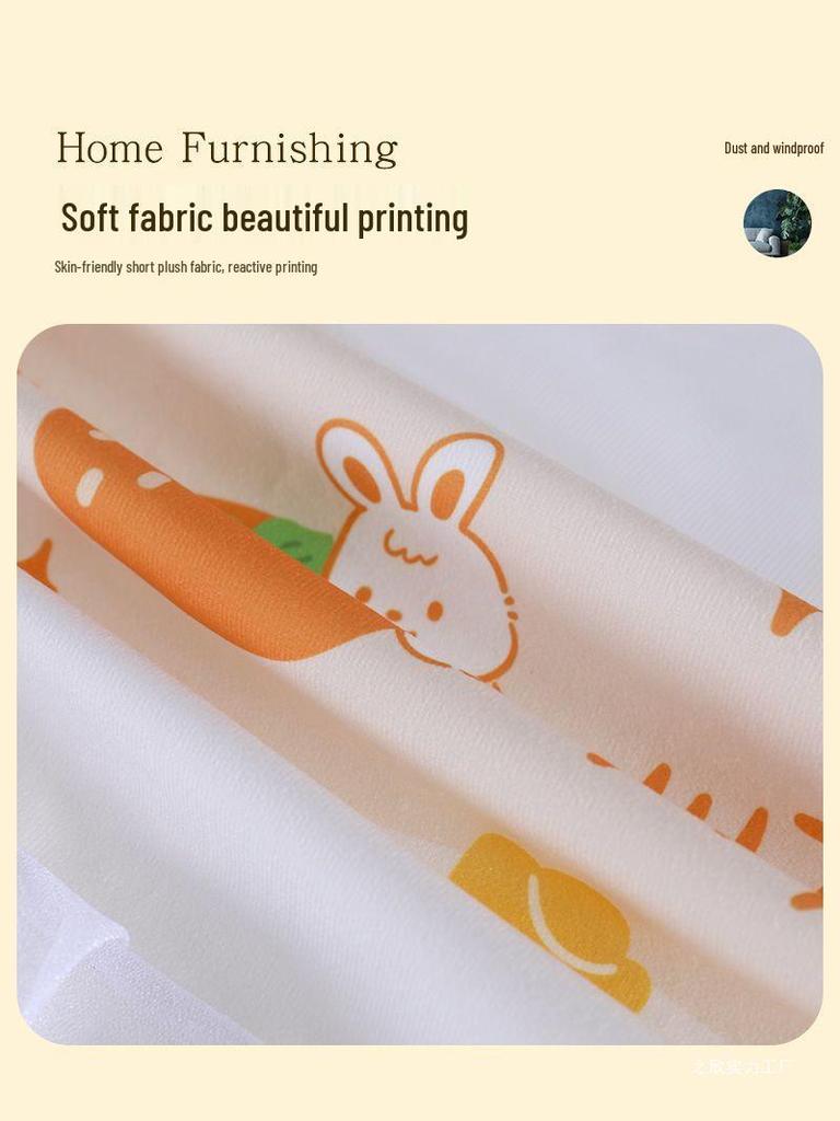 Air Conditioner Wind Deflector: Prevents Direct Blowing with Cute Print, Fits Hanging Units, Fully Enclosed Dust Cover Included.