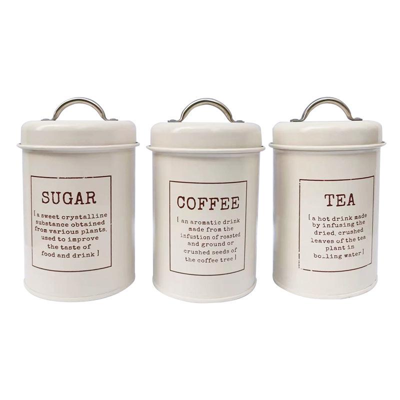 In-Stock Minimalist Metal Tea Caddy with Bamboo Lid for Snacks, Coffee, and Candy Storage
