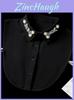 Shirt Fashion Collar With Pearl Diamond Embellishments For Elegant Office Wear