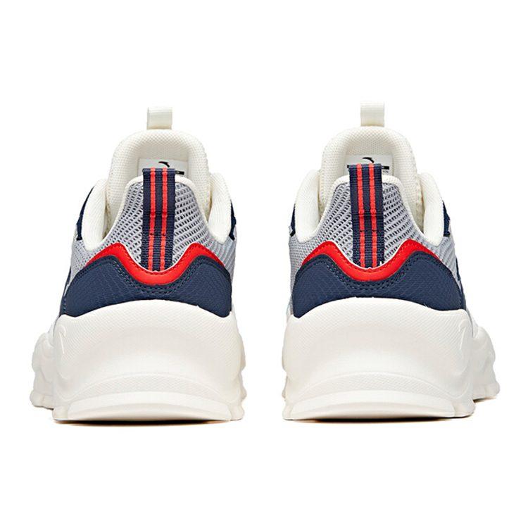 Anta Cushioning Slip Resistant Breathable Low Top Training Shoes Men's White Blue Mist Gray 912027022-5