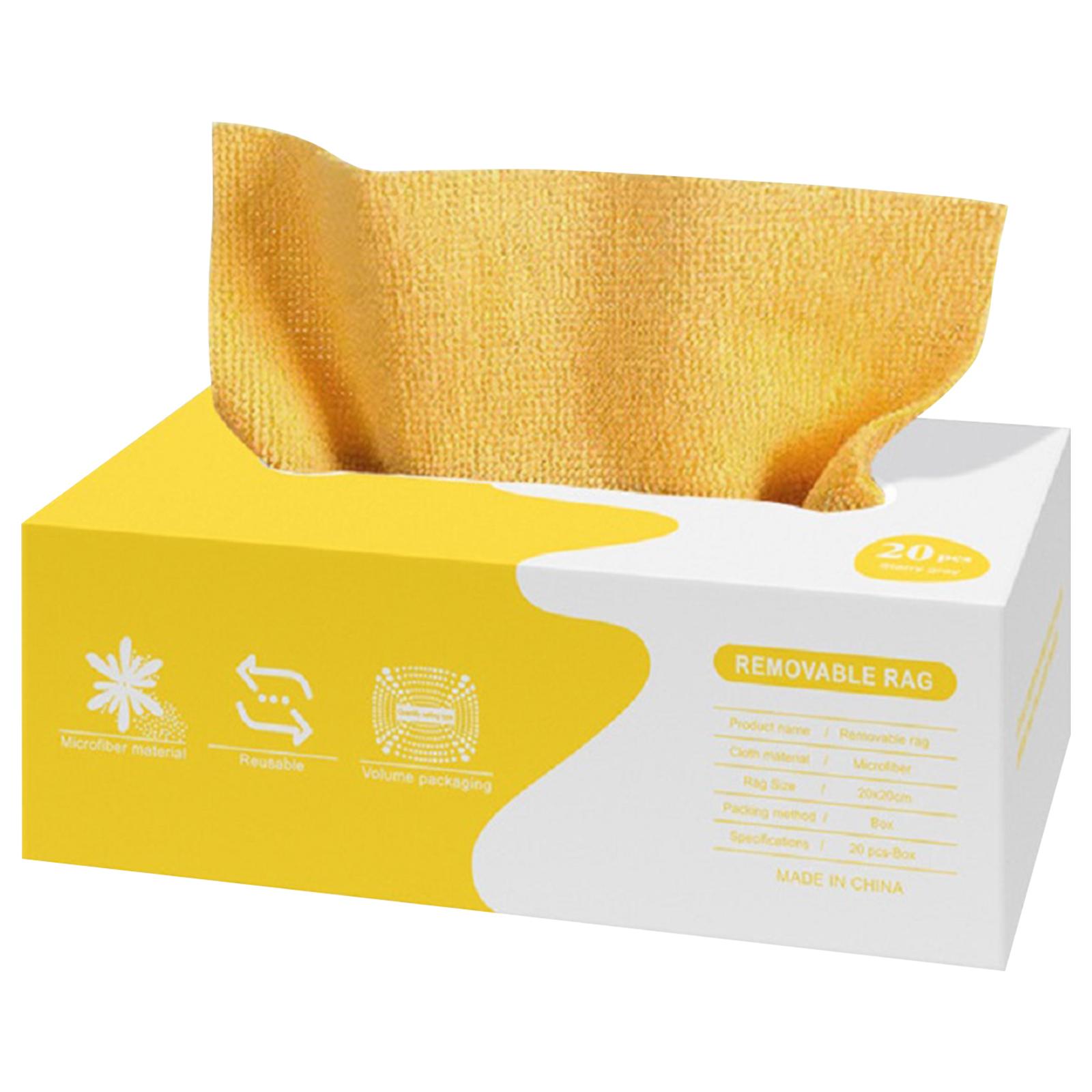 Microfiber Cleaning Cloth 7.9x7.9inch Microfiber Lint Free Multi-Purpose Towel Reusable & Absorbent for Home Kitchen Car жёлтый
