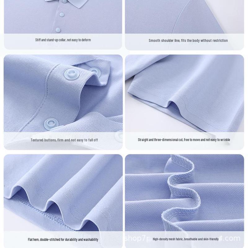 Men's Business Lapel Polo Shirt with Custom Logo Printing