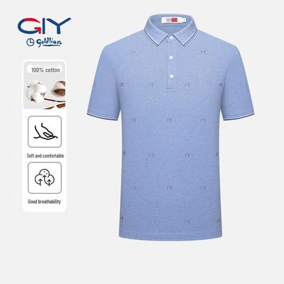Goldlion GY Men's Breathable Premium Cotton Short-Sleeve Polo Shirt