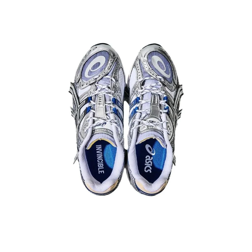 INVINCIBLE X ASICS GEL Nimbus 10.1 Abrasion Resistant Low Top Casual Running Shoes Unisex Blue White Sneakers 1203A814-021