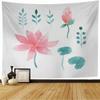 Watercolor Floral Lotus Tapestry Office Living Room Decoration Home Wall Tapestry
